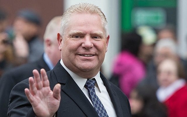 Le Premier ministre élu Doug en 2014 (Crédit : Wikipedia/Bruce Reeve/CC BY)