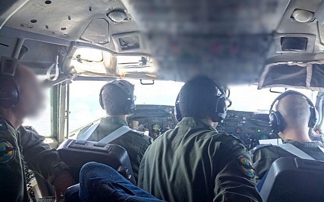Vue sur la Grèce depuis le cockpit d'un avion de l'armée de l'air israélienne participant à un exercice aérien au-dessus de la nation européenne en juin 2018. (Armée israélienne)
