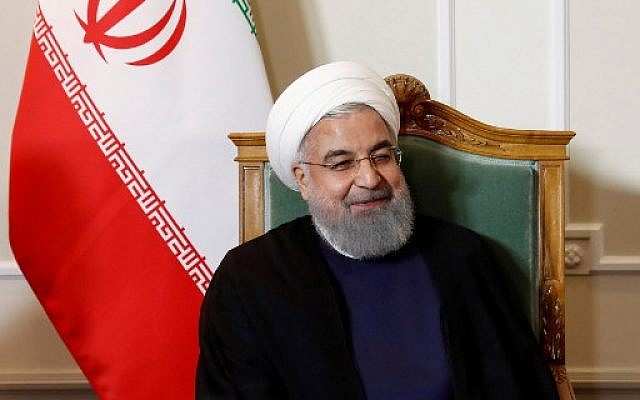 Le président iranien Hassan Rouhani, à Bern, le 2 juillet 2018. (Crédit : AFP / POOL / PETER KLAUNZER)