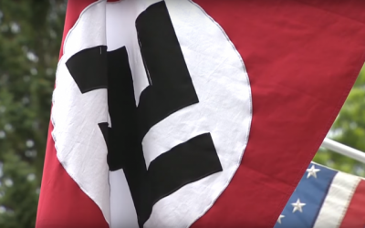 Illustration: Un drapeau nazi aux États-Unis. (Capture d'écran: YouTube)