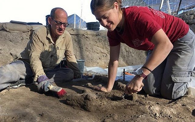 Des fouilles sur un site vieux de 7200 ans à t Tel Tsaf, dans la vallée du Jourdain, juillet 2018 (Autorisation)