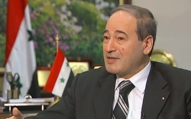 Le vice-ministre des Affaires étrangères syrien Fayçal Meqdad (Capture d'écran : YouTube)