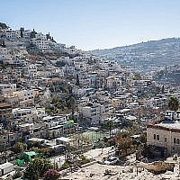 Vue du quartier de Silwan, à Jérusalem Est, le 3 décembre 2017. (Yonatan Sindel/Flash90)