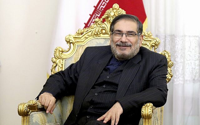 Ali Shamkhani, secrétaire du Conseil suprême de la sécurité nationale, à Téhéran, le 17 janvier 2017. (Crédit : Ebrahim Noroozi/AP)