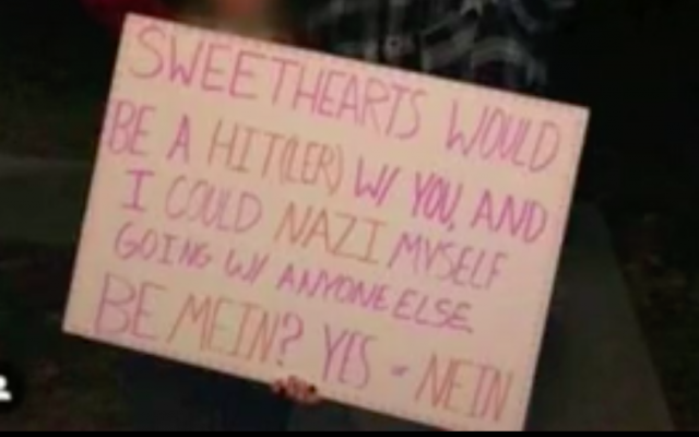 Capture d'écran d'une invitation sur le rhème de Hitler à une soirée lycéenne, réalisée par un élève du Minnesota au mois de janvier 2019 (Capture d'écran : YouTube)