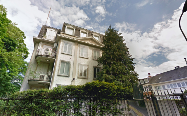 L’ambassade d’Israël à Uccle, en Belgique. (Crédit photo : capture d’écran Google Maps)