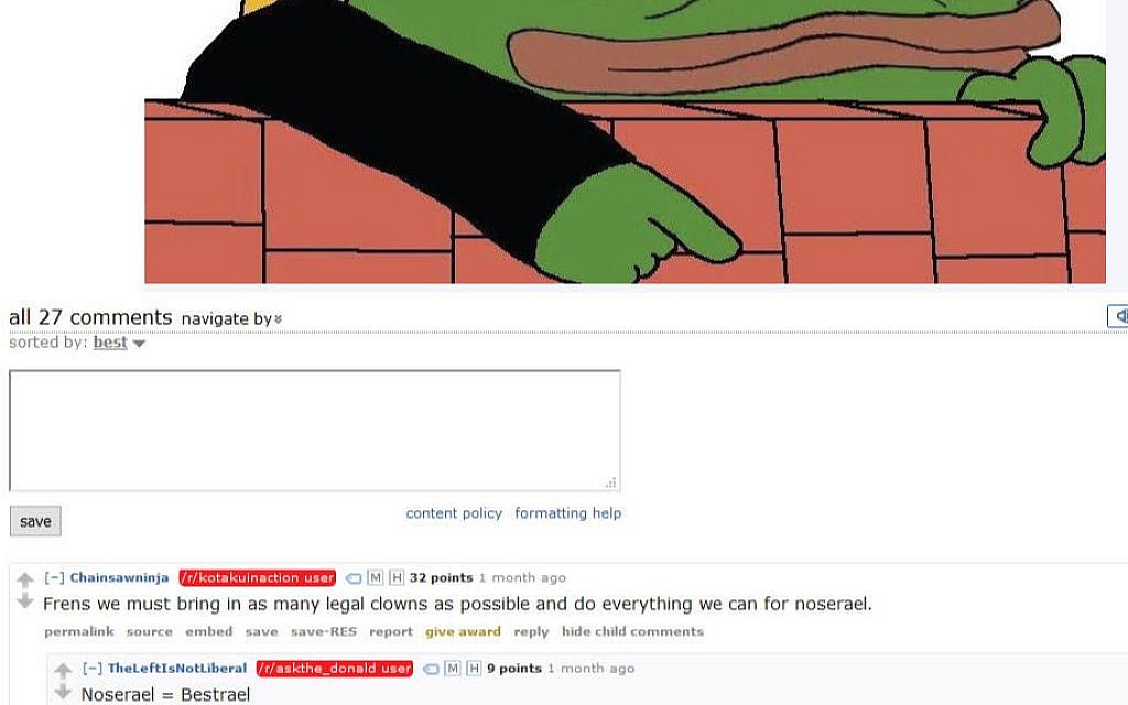 Un post apparemment inoffensif qui a attiré des commentaires en phrases codées liées au néonazisme (Capture d'écran :Reddit