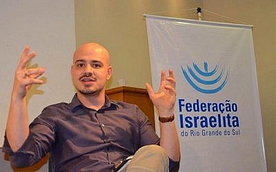 Andre Lajst lors d'un séminaire à Porto Alegre, au Brésil, le 4 décembre 2017. (Autorisation de la Grande do Sul Jewish Federation via JTA)