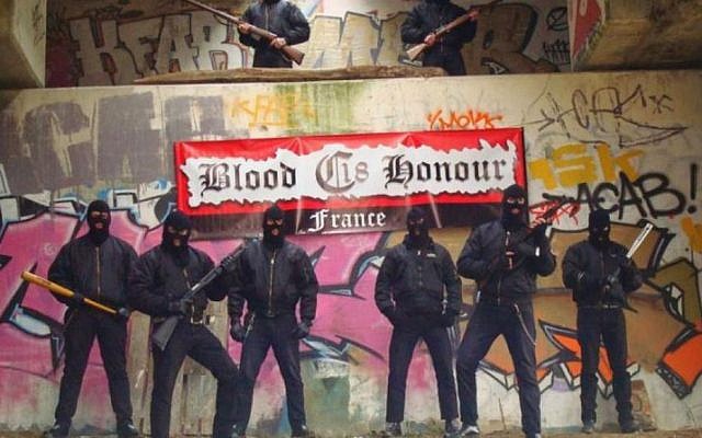 Le groupuscule néonazi « Combat 18 » en 2014 dans le Doubs. (Crédit : Twitter)