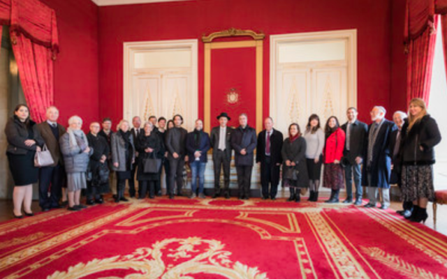 Les représentants juifs et catholiques lors d'une réunion à Porto (Crédit : autorisation)