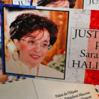 Un modèle de cartes postales envoyées à Emmanuel Macron réclamant justice pour Sarah Halimi. (Crédit : Consistoire israélite du Haut-Rhin)