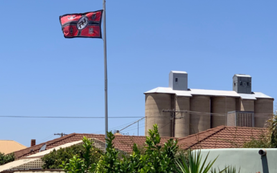 Un drapeau nazi dans la ville de Beulah, en Australie. (Crédit : JTA)