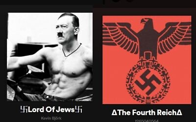 Images de listes de lecture d'extrême droite générées par des utilisateurs sur Spotify. (Capture d'écran : Spotify)