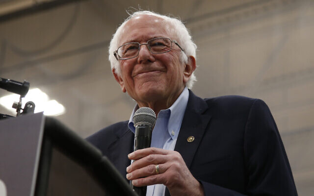 Le candidat démocrate à la présidence, le sénateur Bernie Sanders [I-Vt.], lors de son discours de campagne à Carson City, Nevada, le 16 février 2020. (AP/Rich Pedroncelli)
