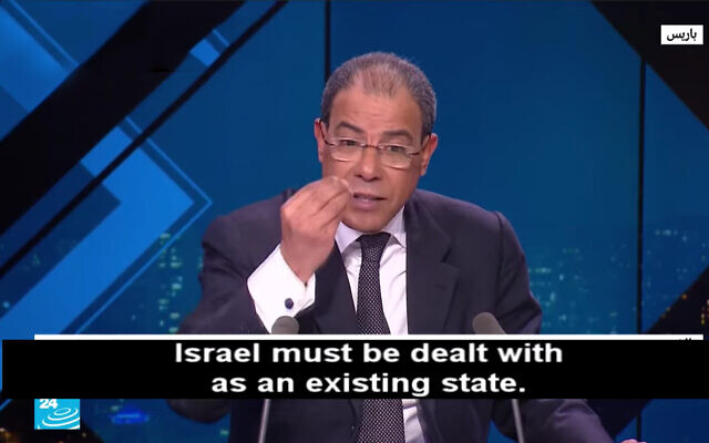 Le professeur franco-marocain  Youssef Chiheb lors d'un entretien avec la chaîne arabophone du réseau France 24, le 12 février 2020 (Capture d'écran : YouTube)
