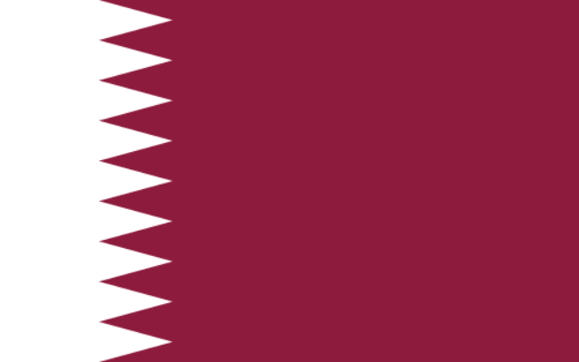 Drapeau du Qatar. (Crédit : Domaine public)