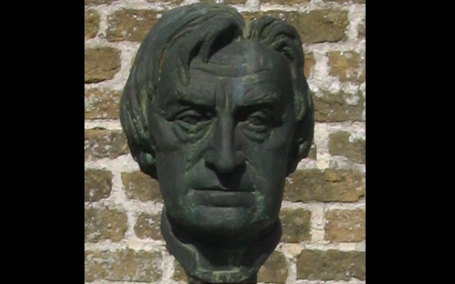Un buste du collaborateur nazi Cyriel Verschaeve, prêtre et poète belge. (Crédit : Eigen werk / Domaine public)