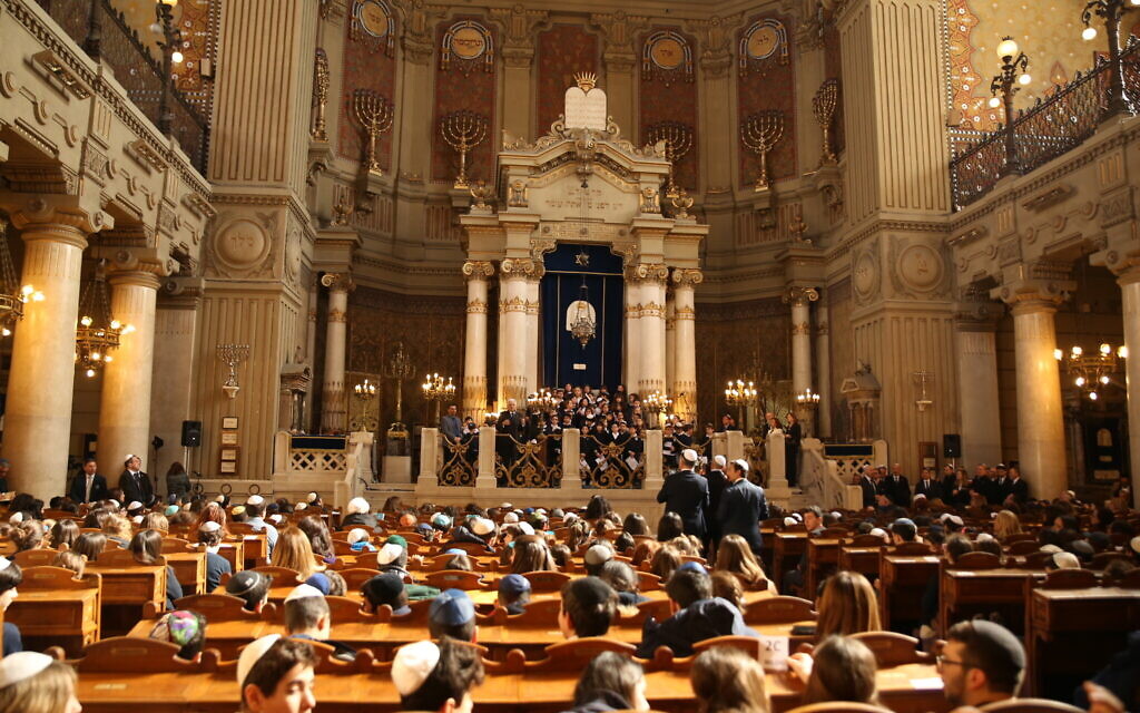 Intérieur de la Grande Synagogue de Rome. (Autorisation)