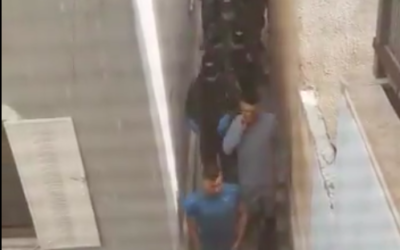 Capture d'écran d'une vidéo de l'arrestation publiée sur les réseaux sociaux. (Crédit : Twitter)