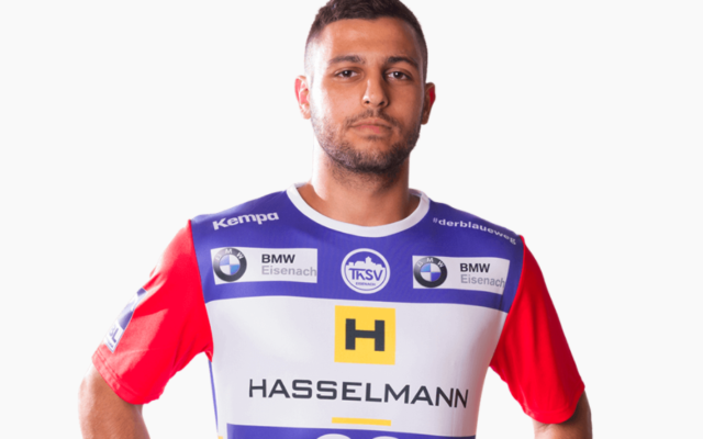 Yoav Lumbroso, joueur de handball israélien qui évoluera lors des saisons 2020-2021 et 2021-2022 au Limoges Hand 87. (Crédit : lh87.fr)