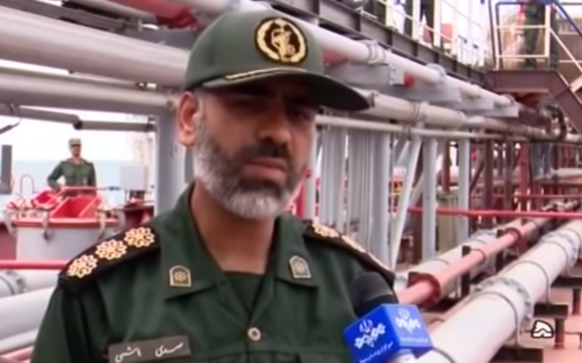 Le commandant de la marine des Gardiens de la révolution iraniens, l'amiral Alireza Tangsiri (Capture d'écran/YouTube)