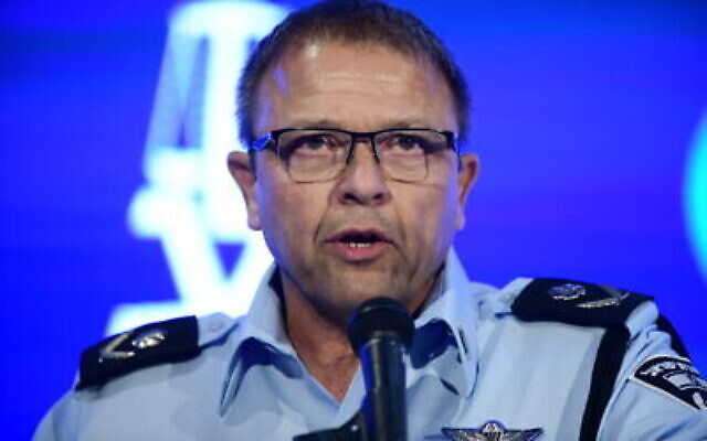Motti Cohen, chef temporaire de la police israélienne, prend la parole lors de la conférence annuelle sur la justice à Airport City, près de Tel Aviv, le 3 septembre 2019. (Tomer Neuberg / Flash90)