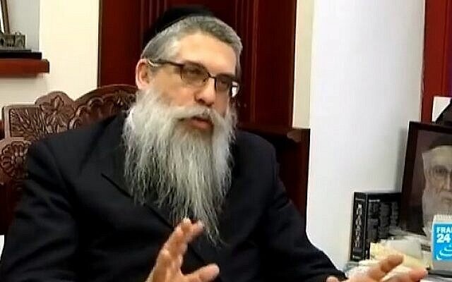 Le rabbin Yaakov Dov Bleich, grand-rabbin ukrainien. (Credit : Capture d'écran/YouTube)