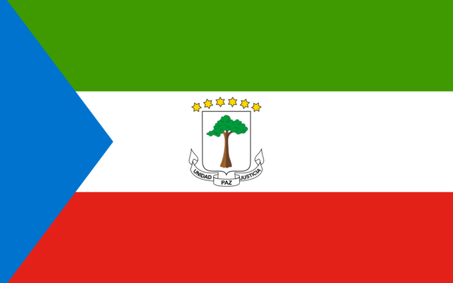 Drapeau de la Guinée équatoriale.