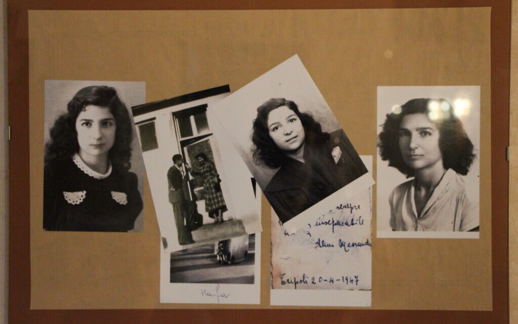 Messauda Fadlun, sur de vieilles photos, vivait en Libye en 1938, alors sous contrôle italien et sous les lois racistes visant la communauté juive. (Crédit : Ariel Finzi/ via JTA)
