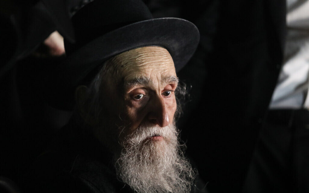 Le rabbin Meshulam Dovid Soloveitchik assiste à un événement à Jérusalem le 10 août 2020. (Crédit : Yonatan Sindel / Flash90)