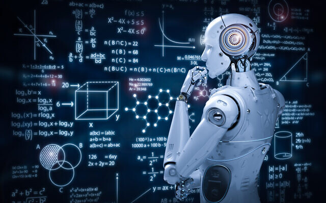 illustration : un robot surveille les calculs mathématiques (Crédit : PhonlamaiPhoto via iStock par Getty Images)