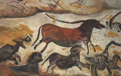 Des chevaux peints dans les grottes de Lascaux. (Crédit : Wikimedia)