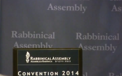 La convention 2014 de l'Assemblée rabbinique du mouvement conservateur. (Crédit : capture d'écran/YouTube)