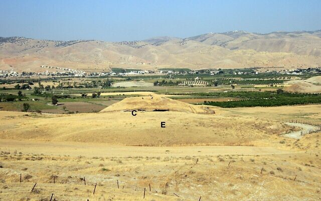 Une vue du site archéologique de Tel Tsaf dans la Vallée du Jourdain. (Autorisation : Université de Haïfa)