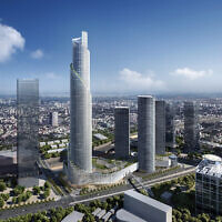 La tour Spiral Tower du groupe Azrieli à Tel Aviv. (Crédit : PRNewsfoto/Azrieli Group)