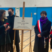 L’'inauguration du gymnase Victor "Young" Perez à Paris, le 24 janvier 2022. (Crédit : Laurence Patrice / Mairie de Paris / Twitter)