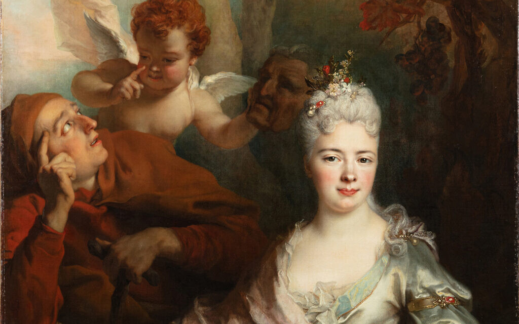 Détail "Portrait de femme en Pomone", de Nicolas de Largillière, " traditionnellement identifiée comme étant la marquise de Parabère. (Crédit : Sotheby's)