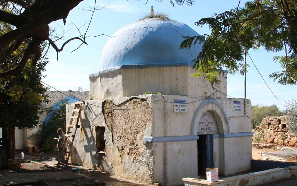 Le sanctuaire Nabi Yamin. (Crédit : Shmuel Bar-am)