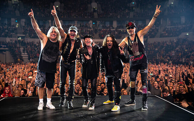 Le groupe de rock allemand Scorpions, dont le retour en Israël est prévu pour juillet 2022. (Crédit : Scorpions)