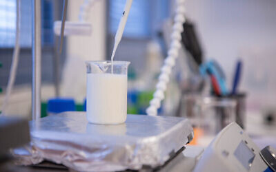 La start-up israélienne Remilk utilise un processus de fermentation à base de levure pour produire des protéines de lait sans animaux qui, selon l'entreprise, ne se distinguent pas des protéines de lait de vache en termes de goût et de fonction, mais sont exemptes de lactose, de cholestérol et d'hormones de croissance. (Crédit: Remilk)