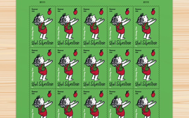 Une nouvelle série de timbres Forever en l’honneur de Shel Silverstein, publié par le United States Postal Service. (Crédit : USPS)