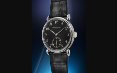 La montre Patek Philippe ayant appartenu à Simon Wiesenthal proposée aux enchères le 8 mai à Genève. (Crédit : Phillips)
