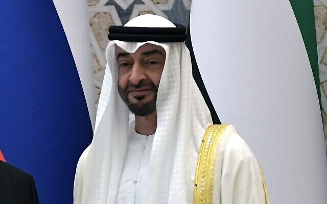 Le prince héritier d'Abou Dhabi Mohamed bin Zayed al-Nahyan à Abou Dhabi, aux Émirats arabes unis, mardi 15 octobre 2019. (Alexei Nikolsky, Sputnik, Kremlin Pool Photo via AP)