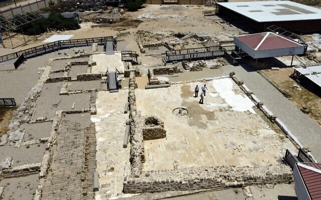 Une vue du site archéologique de Saint Hilarion dans le centre de la bande de Gaza, le 8 juin 2022. (Crédit : MAHMUD HAMS / AFP)