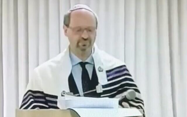 Le rabbin Uri Lam (Crédit: Capture d'écran : Twitter)