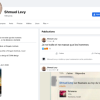 Capture d’écran du compte Facebook de Shmuel Levy, ostéopathe autoproclamé, Franco-Israélien, accusé d'agressions sexuelles par sept femmes.