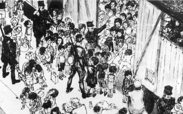 Une planche de Cabu illustrant la rafle du Vel d’Hiv , publiée pour la première fois dans "Le Nouveau Candide" en 1967. (Crédit : Véronique Cabut)