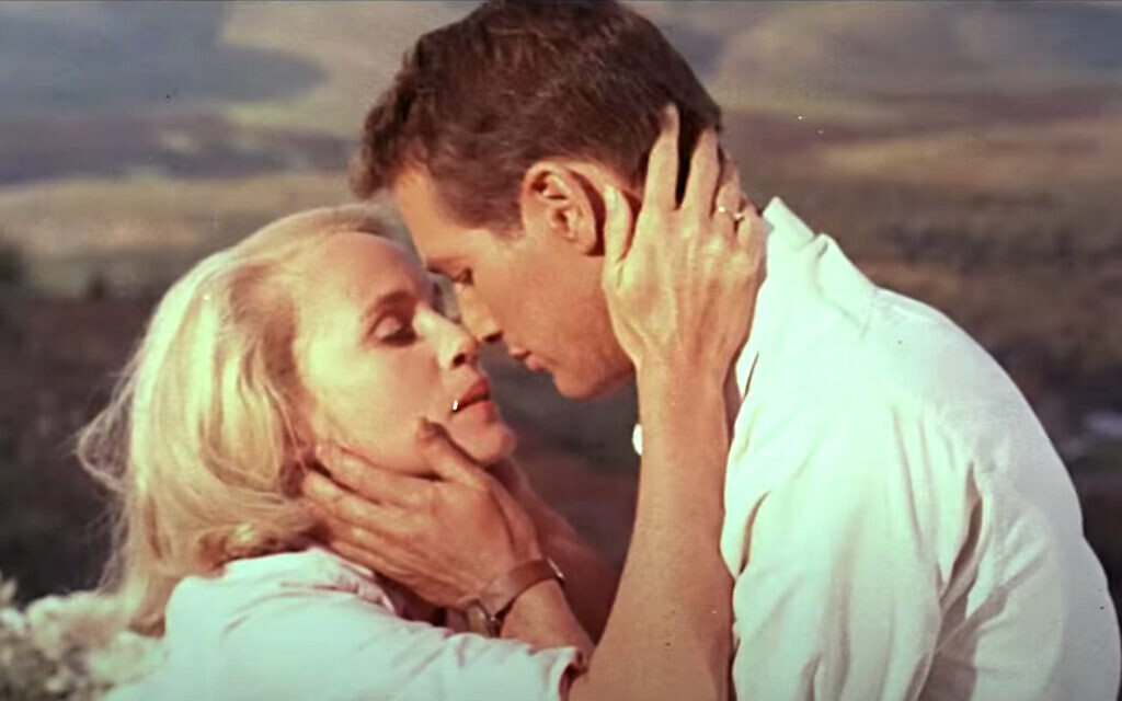 Paul Newman et Eva Marie Saint dans le film 'Exodus' de 1960 (Crédit : Capture d'écran)