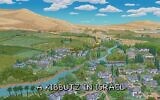 La célèbre série animée américaine "Les Simpsons" présentant une image qui ressemble au kibboutz Nir David, dans le nord d'Israël. (Crédit : Capture d'écran/20th Century Fox)