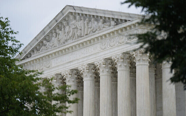 La Cour suprême des États-Unis à Washington, le lundi 27 juin 2022. (Crédit : AP/Patrick Semansky)